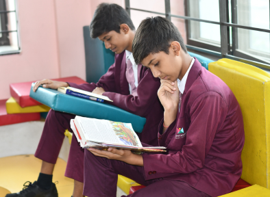 Students studying in common room